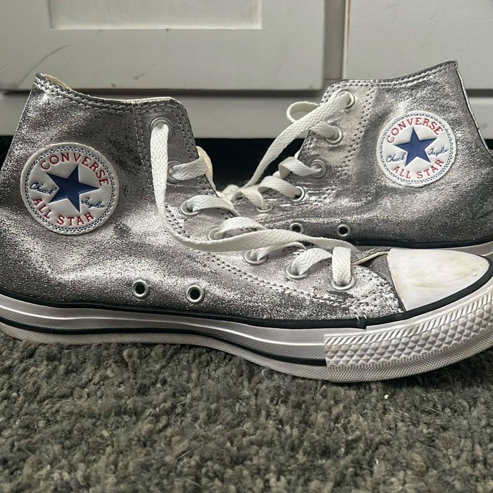 Silver Converse - image 1